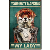Funny Bathroom Rules Goat Poster - Home Wall Decor 8x12