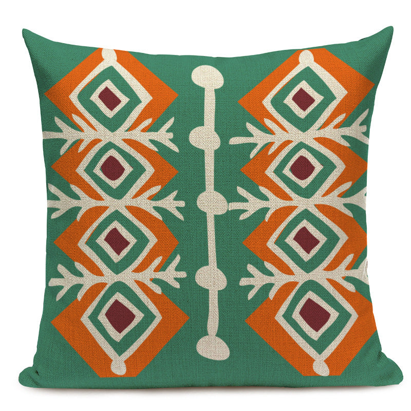 Bohemian Car Seat Cushion and Linen Pillow Cover