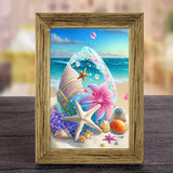 DIY Diamond Painting Beach Shell Art for Home Decor