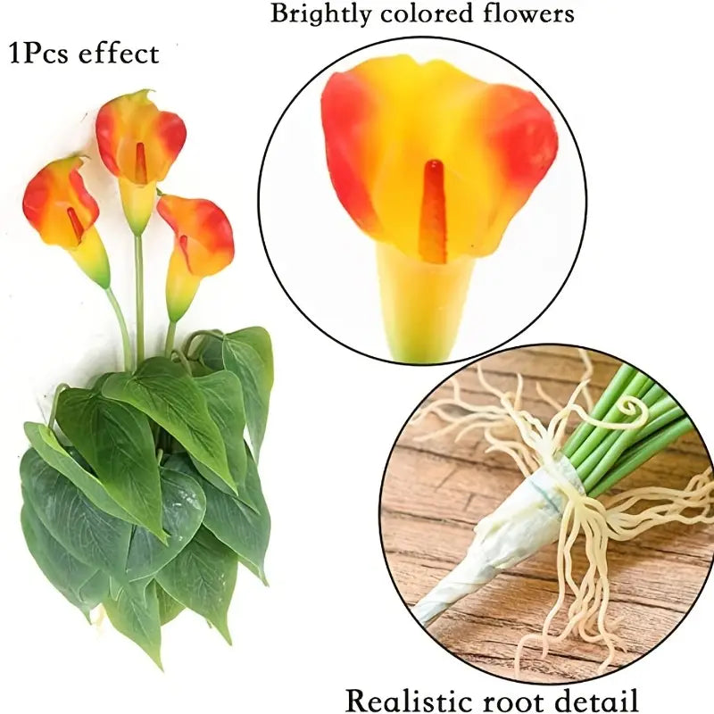 17-Inch Artificial Flower Plant for Home and Office Decor
