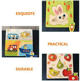 Wooden Puzzle Board for Kids - Fruit and Veg Jigsaw Toy