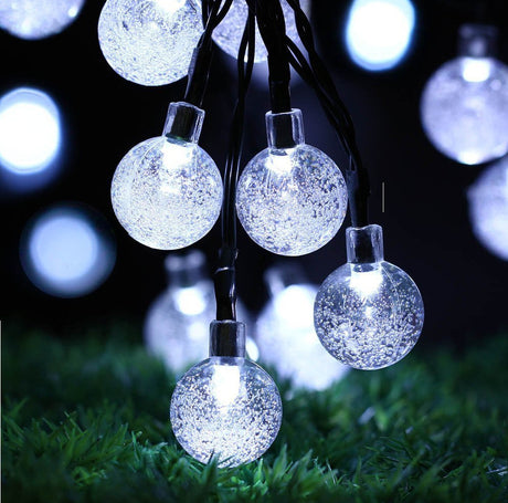 Outdoor LED Solar Ball String Lights for Garden Decor