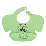Baby Silicone Elephant Printed Bibs and Sucker Plates Set