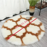 Round Anti-Sheepskin Carpet Cushion for Home 31.5in