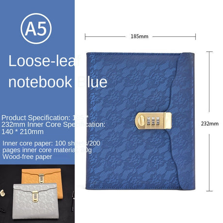 Locked Diary Hand Ledger for Stationery Records