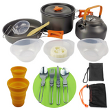 Portable Aluminum Camping Kettle Cooking Set