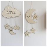 Nordic Home Decor Eyelash Moon Creative Pendant