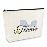 Tennis Makeup Bag Tennis Players Gifts Tennis Themed Cosmetics Bag Tennis Lovers Gift for Girls Women Tennis Team Inspirational Gifts Best Friend Christmas Birthday Graduation Gift Travel Pouch