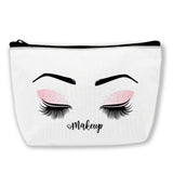 BUYIDUI Sexy Women Eyelashes Cosmetic Bags Makeup Bags Toiletry Bag Large Capacity Organizer Pouch with Zipper Travel Accessories for Women Girls
