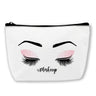 BUYIDUI Sexy Women Eyelashes Cosmetic Bags Makeup Bags Toiletry Bag Large Capacity Organizer Pouch with Zipper Travel Accessories for Women Girls