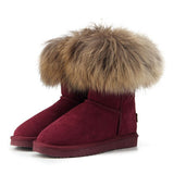 Damen-Schneestiefel aus Fuchsfell