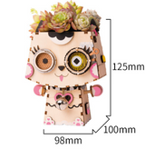 DIY Wooden 3D Puzzle with Succulent Planter