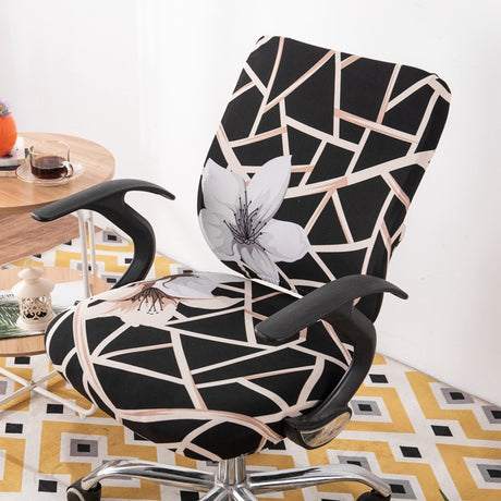 Simple Stretchable Office Chair Cover Set