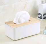 Natural Oak Tissue Box - Creative Desktop Organizer