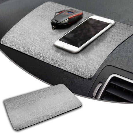 Couslcd Car Dashboard Anti-Slip MatUniversal PVC Sticky Adhesive Pad for Auto10.6" x 5.9" Multifunctional Vehicle Dash Strong Gripping Pad for Cell Phones Sunglasses Keys GPS Coins (Car Texturev)