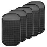 Amaxiu 5pcs Car Non-Slip Mats 5.5" x 3.1" Anti-Slide Car Dashboard Mats Multifunctional Silicone Gel Sticky Pads with Heat Resistant for Cell Phones Keys Sunglasses GPS Coins Mirrors(Black)