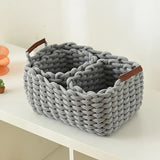 Handwoven Cotton Rope Cosmetic Organizer - 3 Pieces Set