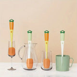 Carrot-Shaped Multifunctional Bottle Cleaning Brush
