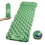 LJINNOVEX Self Inflating Sleeping Pad for Camping Ultralight Backpacking Sleeping Mat with Built-in Foot Pump and Pillow Lightweight Camping Air Mattress Ideal for Travel Hiking and Tents(Green)