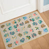 Floral Beige Rug 2x3 Machine Washable Small Rug for Entryway Non Slip Entrance Rug Indoor Door Mat Botanical Flower Accent Boho Kitchen Throw Rug Low Pile Carpets for Bedroom Bathroom Beige