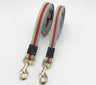 Striped Dog Leash with Safety Rope and Traction Line