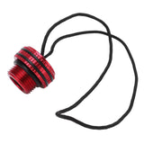 Scuba Diving Tank Valve Dust Plug Cap Protector Cover Dive DIN Tank Cover with Cord (red)