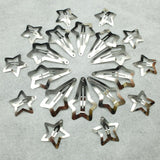 20 PCS Two Styles Star Hair Clips Snap Star Hair Barrettes Cute Lovely Accessories Non Slip Star Clips for Girls Women 2000s Y2K Silver Metal Hair Clips