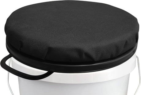 GearHill 5 Gallon Bucket Seat 360 Degree Swivel Bucket Lid Padded with Memory Foam Bucket Seat Cover Used for Hunting Gardening and Camping Fishing Seat