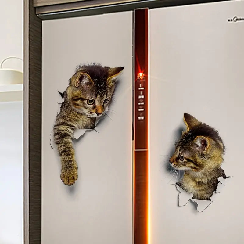 3D Self-Adhesive Cat Wall Stickers for Home Decor