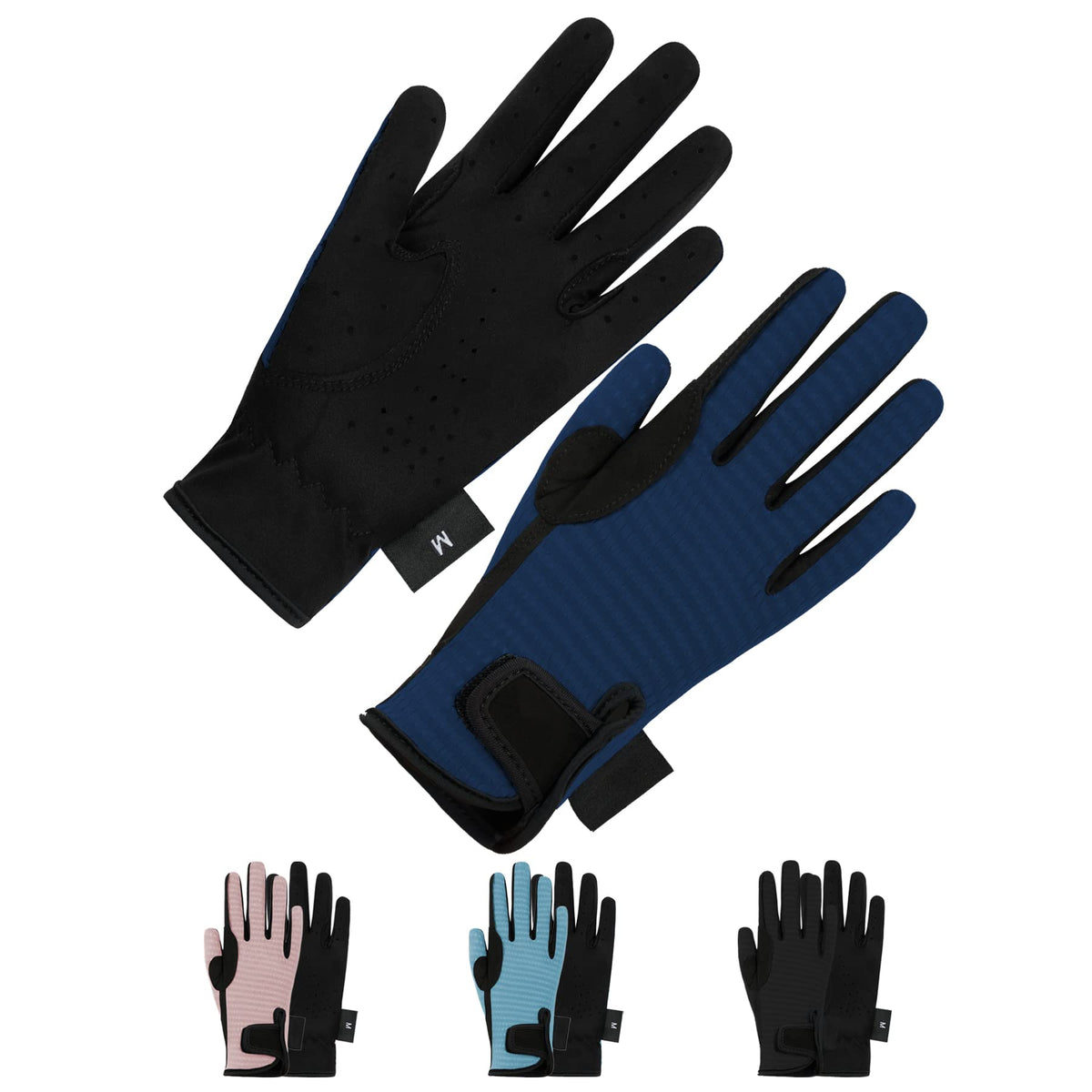 Thapower Kids Horse Riding Gloves Children Mesh Equestrian Horseback Gloves Boys & Girls Youth Outdoor Mitts Perfect for Biking Cycling Gardening Navy M