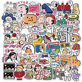 50 PCS Cute Waterproof Cartoon Stickers for Stationery
