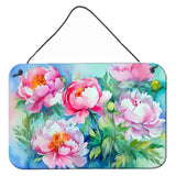 Peonies in Watercolor Wall or Door Hanging Prints
