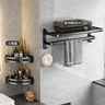 Bathroom Storage Rack - No Punching Space Aluminum Towel Holder