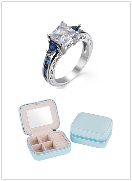 Jewelry Organizer Box, 2-Piece Ring Storage Set