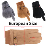Suede Winter Men's Gloves for Cycling
