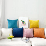 Soft Velvet Square Throw Pillow Case for Home & Office