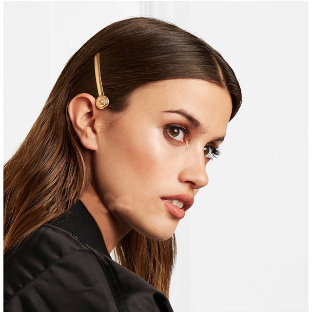 Copper Portrait Hair Clip (Bobby Pin)