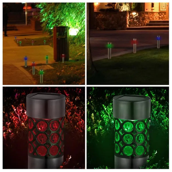 6 Pack Outdoor Solar Light IP44 Waterproof RGB Garden Lamp Landscape Lawn DEcor Light By  Kacuyelin Boutique Store