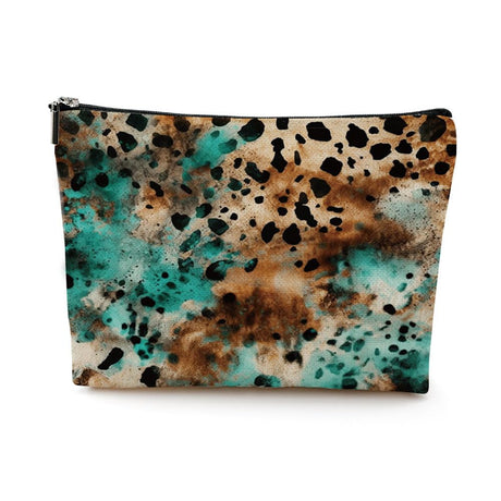 Vintage Western Makeup Bag Cow Print Stuff Western Accessories for Women Cow Gifts for Cow Lovers Funny Friendship Christmas Birthday Gifts for Girls Best Friend Daughter Sister Bestie Cosmetic Bag