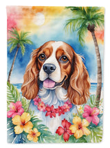 Cavalier Spaniel Luau Garden Flag