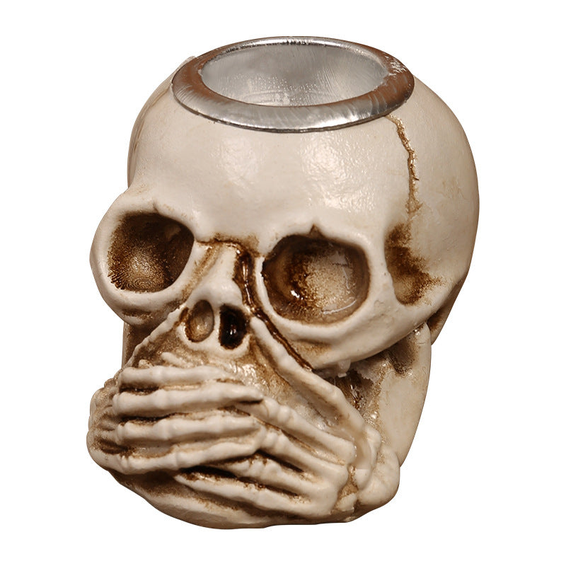 Day of the Dead Skull Resin Ornament for Home Decor