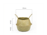Foldable Natural Sea Grass Storage Basket for Home