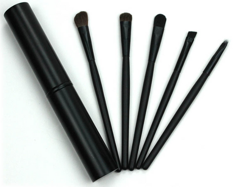 Portable Makeup Brush Set with 5 Eye Brushes