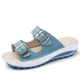Genuine Leather Thick-Soled Outdoor Sandals