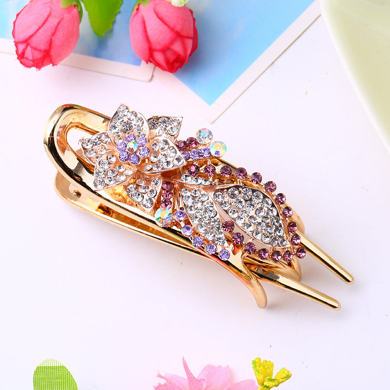 Alloy Diamond Hairpin - Fashionable Luxury Hair Accessory