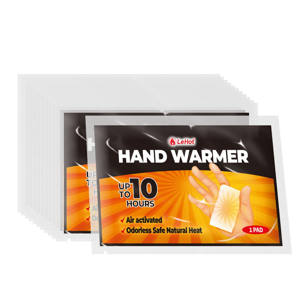 Hand Warmers - 60 Individual Warmers Disposable Hot Hands Hand Warmers Up to 10 Hours of Safe and Continuous Heat Perfect for Camping Outdoor Skiing Fishing. Ideal for Outdoors and Travel.