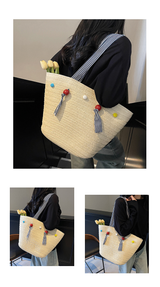 Large Capacity Women's Straw Beach Tote Bag (2020)