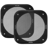 TOPPERFUN 2Pcs Car Speaker Grille 4in Car Speaker Grille Metal Speaker Protective Cover Car Speaker Grille Frame Square Audio Dust Cover