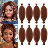 8Inch Springy Afro Twist Hair 8 Packs Marley Twist Braiding Hair Wrapping Hair for Soft Locs for Black Women (350# 8Inch)