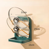 Wall-Mounted Pot Cover Rack and Cutting Board Storage